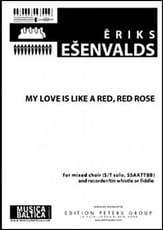 My Love is Like a Red, Red Rose SSAATTBB choral sheet music cover